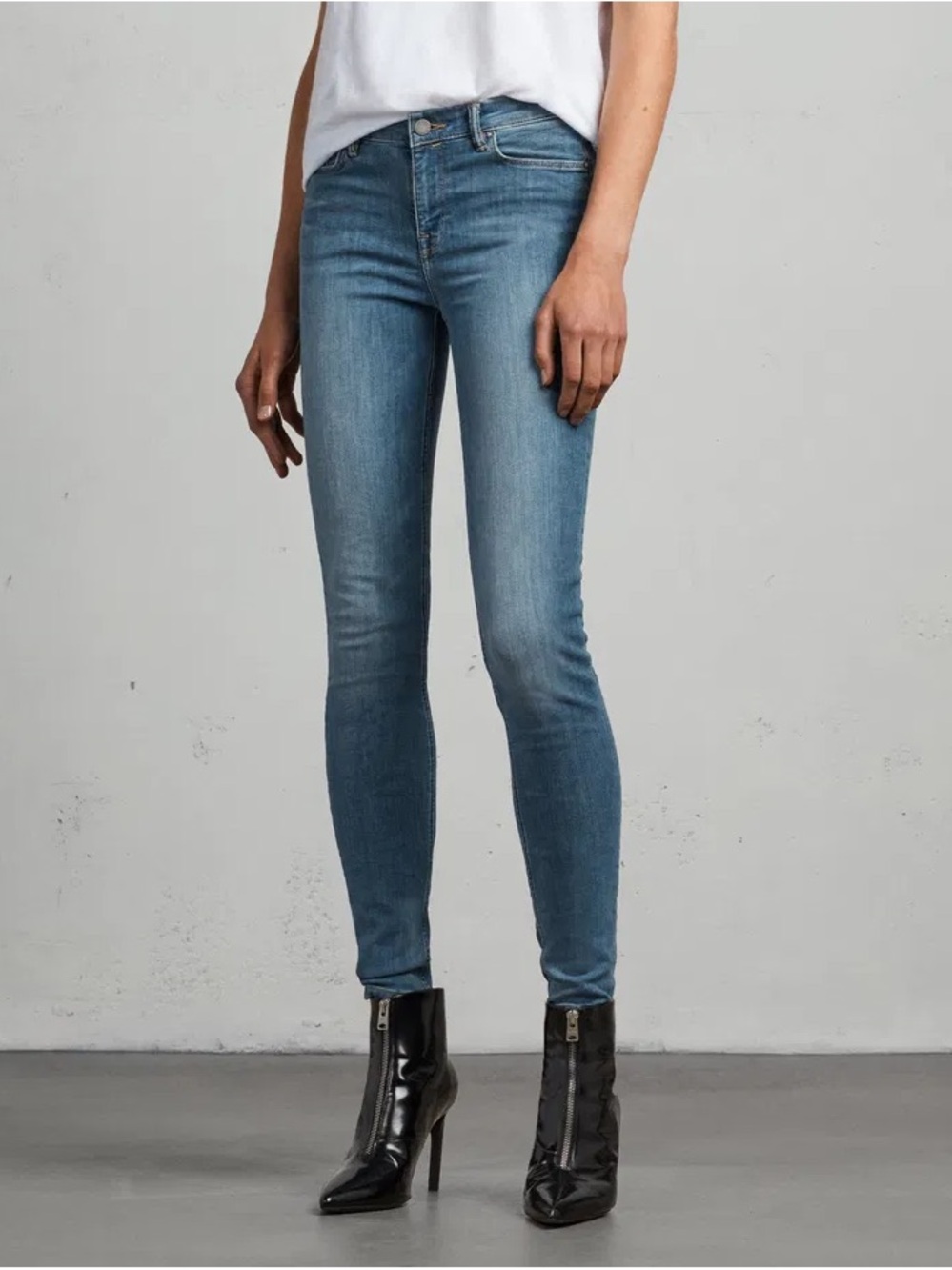 All Saints Women's Grace Light Blue Skinny Jeans